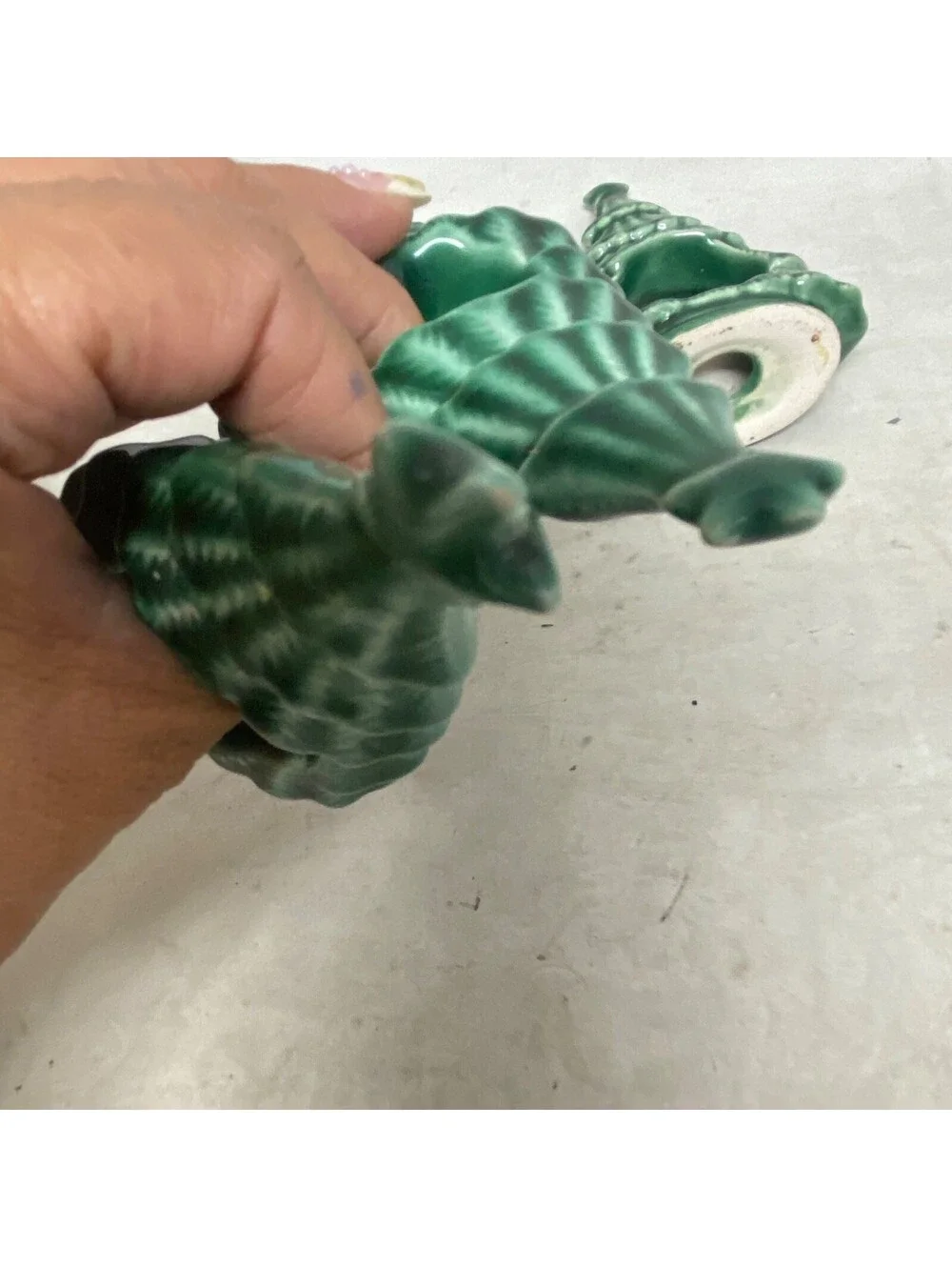 4 Green Christmas Tree Napkin Ring 3.5